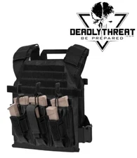 Active Shooter Molle Tactical Vest Plate Carrier Black