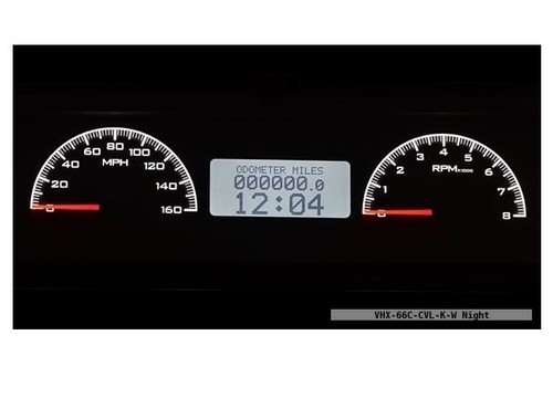 Dakota VHX-66C-CVL-K-W - 1966-67 Chevy Chevelle VHX Gauge Kit - Black/White - Picture 3 of 5