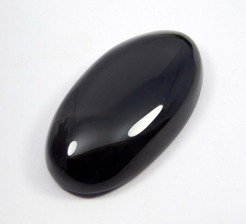 Natural Black Onyx 48.25 Ct Oval Cabochon Amazing Loose Gemstone For Jewelry - Bild 7 von 9