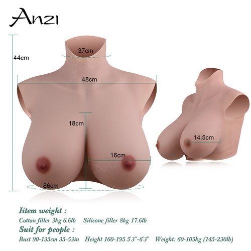 Anzi K Cup Forme Seno Realistiche False Fischi per Travestito Bloobs - Foto 12 di 15
