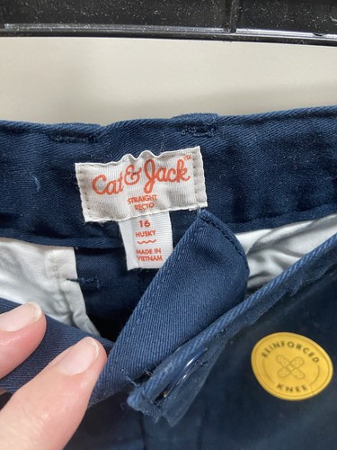 New boys cat & jack husky uniform navy pants size 16 - Picture 2 of 3