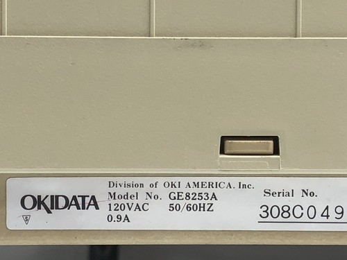 Okidata Microline 321 9 Pin Dot Matrix Printer Model GE8253A - Picture 5 of 5