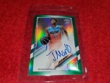 2021-22 TOPPS CHROME OVERTIME CA-JM1 JAYLEN MARTIN RC AUTO GREEN 06/75 KNICKS