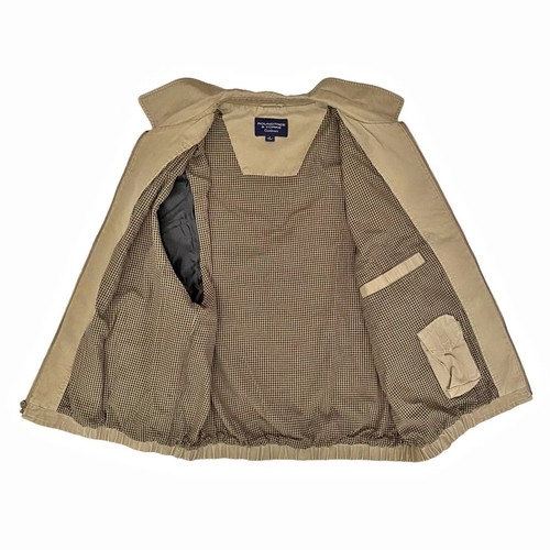Roundtree & Yorke Outdoors Jacket Men’s L Brown Khaki Lined Bomber Casual Travel - Picture 2 of 7