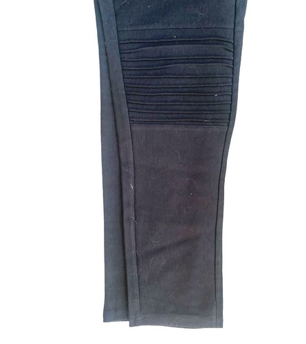 NUEVO SIN ETIQUETAS Colección Laberinto Pantalones Spandex Negros Leggings Cremalleras y Acentos Acanalados 1X - Imagen 4 de 6