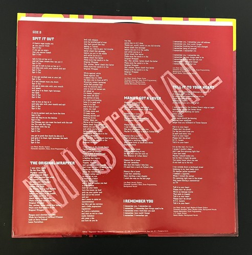 Lou Reed Mistrial Vinyl LP 1986 Record RCA AFL1-7190-A - Imagen 4 de 8