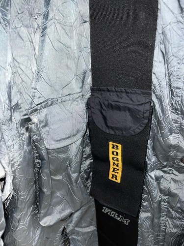 Vintage Bogner Imax Film Bomber Blue Foil Size L Ski Winter Jacket RARE Used - Picture 6 of 17