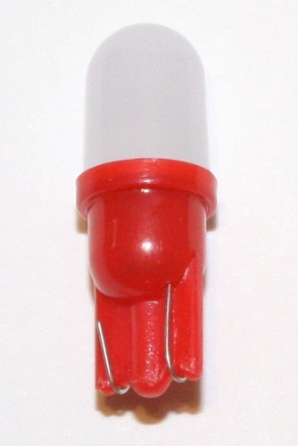 (Paquete de 10) - Bombilla LED de 6,3 voltios esmerilada 555 base de cuña (T10) Pinball - ROJO - Imagen 2 de 12