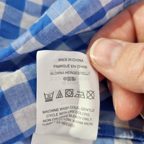 J.Crew Blue & White Gingham Smocked Cotton Dress Girls Size XS - Picture 11 of 14