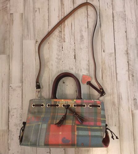Borsa a quadri Dooney & Bourke Madras Lady Bug rivestita in vinile Pristine Academia - Foto 2 di 20