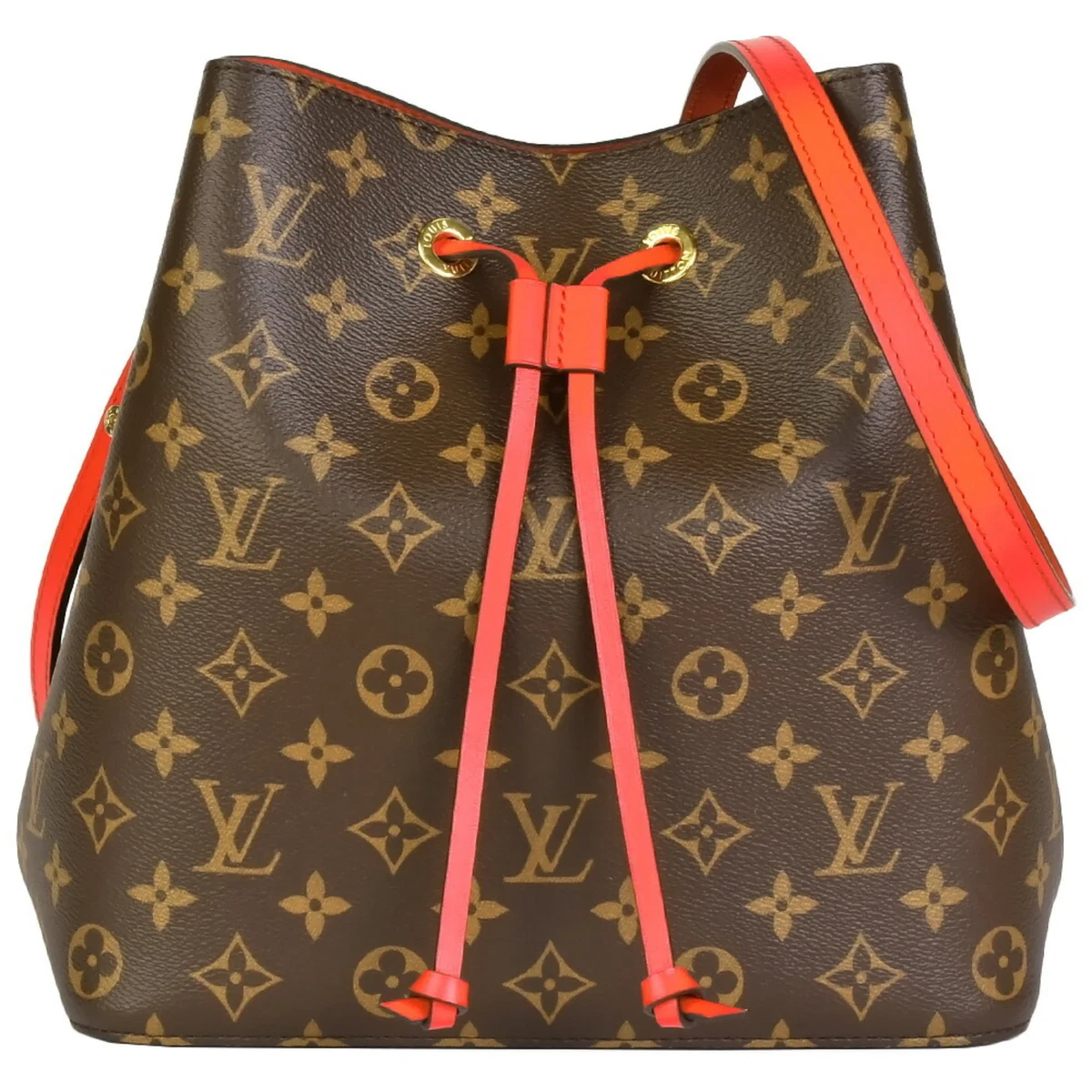 LOUIS VUITTON Neonoe Strap Shoulder Bag Monogram Canvas Coquelicot M44021