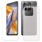 COVER TRASPARENTE + PELLICOLA VETRO TEMPERATO Per XIAOMI POCO M5S CUSTODIA TPU