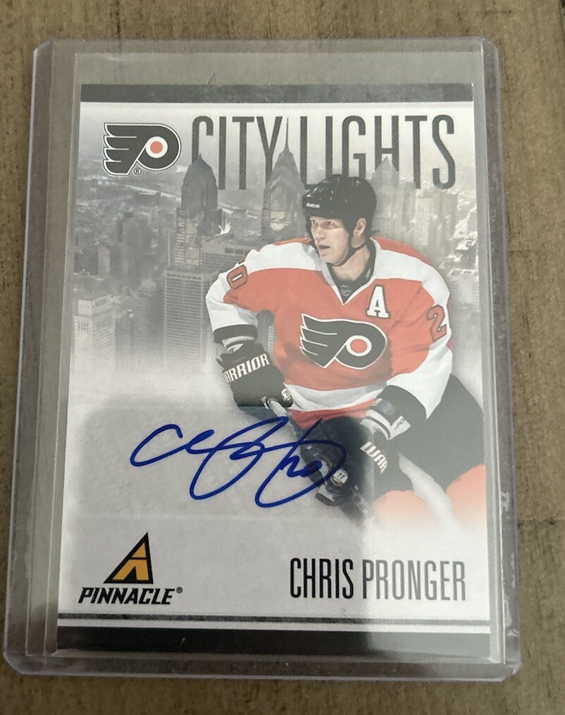 10/11 PANINI PINNACLE CHRIS PRONGER CITY LIGHTS AUTOGRAPH AUTO #50/100 FLYERS