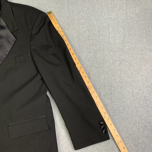 Brooks Brothers Tuxedo Jacket Dinner Mens Black Size 42L Prom Wedding Wool - Picture 16 of 20