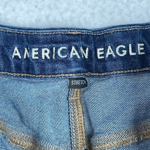 American Eagle Curvy Mom Jeans Damen Gr. 16 Regular High Rise Stretch Used-Look - Bild 6 von 14