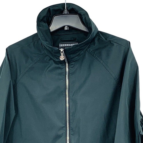 New Bernardo Jacket Raincoat Size M Jade Hood $115 WindbreakerJ Zip Pockets - Picture 3 of 12