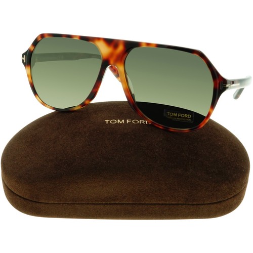 Tom Ford Navigator Sunglasses FT0934 53N Hayes Blonde Havana Green Lens Men's - Picture 8 of 8