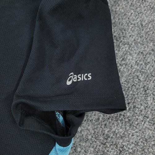 Asics Shirt Women's Medium Black Activewear LA Marathon 2015 V-Neck Short Sleeve - Picture 5 of 16