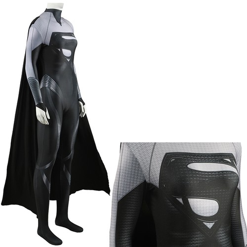 Negro Supermujer Mono The Flash Cosplay Disfraz Adulto Niños Capa Halloween - Imagen 13 de 19
