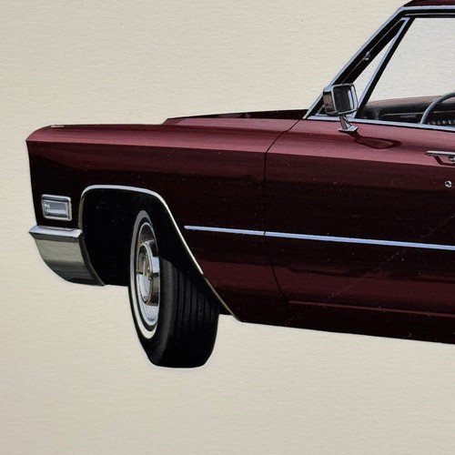 Vintage Cadillac Coupe de Ville Car Illustration Art Drawing Hand Drawn - Picture 8 of 13