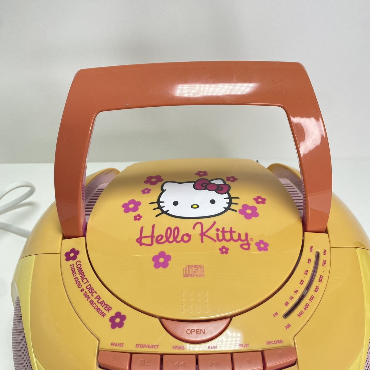 Vintage Hello Kitty CD Boombox Cassette Player AM/FM Radio