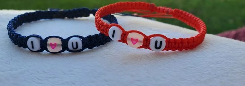 2 Pulsera parejas Enamorados Set significado I❤️U bracelets for lovers - Picture 4 of 4