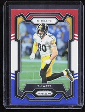 2023 Panini Prizm #254 T.J. Watt Red White and Blue