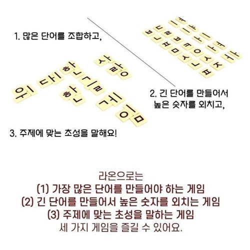 Korea Board Games Raon Korean Word Hangul Game Fun Word Challenge Brain Duel 5y+ - Picture 2 of 2