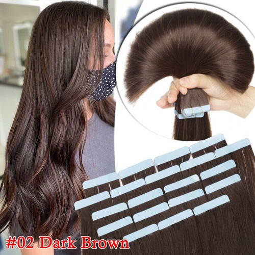 Nastro senza cuciture nelle estensioni dei capelli umani 100% vera pelle Remy trame capelli russi - Foto 2 di 120