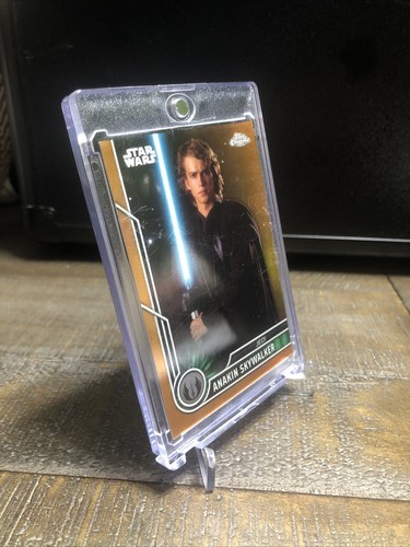 2023 Topps Chrome Star Wars Anakin Skywalker Orange Refractor /25 - Picture 2 of 14