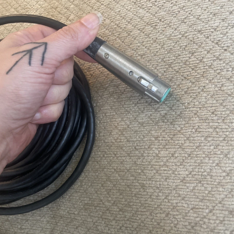 Cable de micrófono vintage - Música torbellino, MK por Belsen - Cable QH negro 25 pies Foto 3 de 4