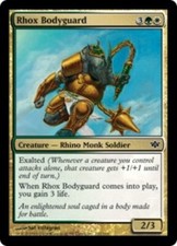 Moderate Play, English MTG Regular Rhox Bodyguard Conflux Magic the Gathering