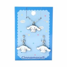 Sanrio Cinnamoroll Necklace  Earrings Set Sanrio Fashionable Goods Forever