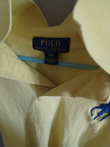 POLO RALPH LAUREN Polo Shirt Kids Size Small/8 Yellow - Picture 3 of 3