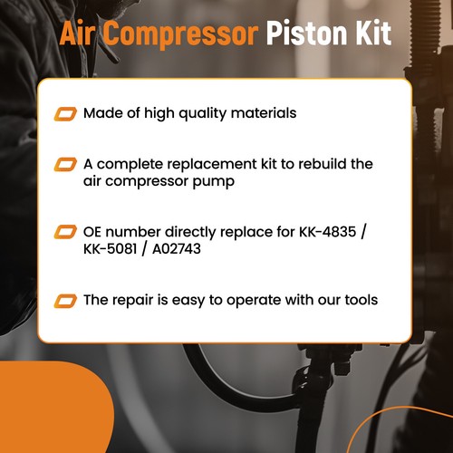 Compressor Piston Kit Connecting Rod Replacement Kit For Sears Craftsman KK-4835 - Bild 7 von 12