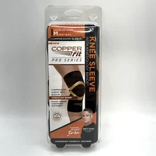 Copper Compression Knee Sleeve PRO SERIES Built In Kinesiology Bands