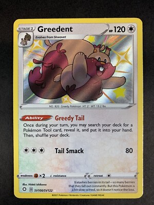 shiny greedent pokemon card Pokémon TCG - Shining Fates Vault - SV100/SV122 reveal it Pokemon Card - S&S: Rebel