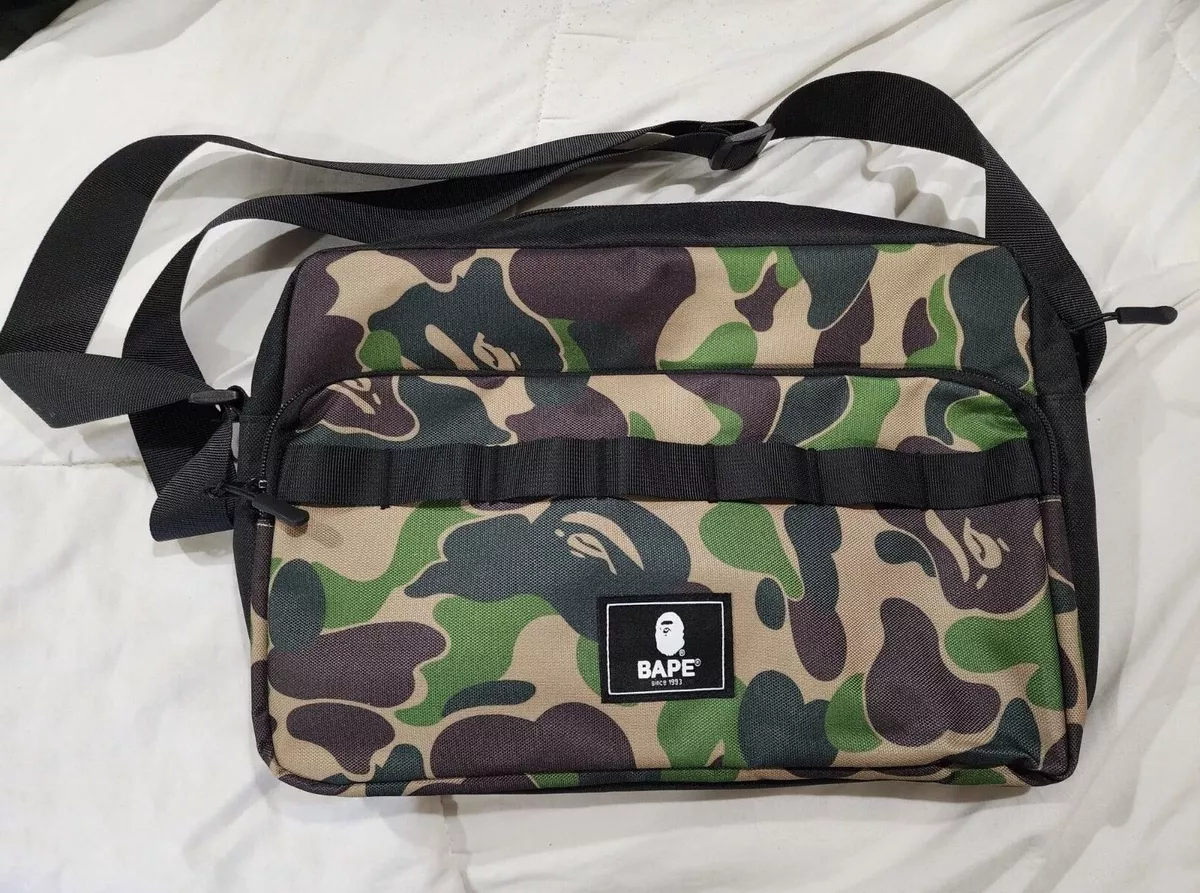 BAPE A Bathing Ape Shoulder Bag Black Camo Side BAPESTA SUPREME FREE  SHIPPING