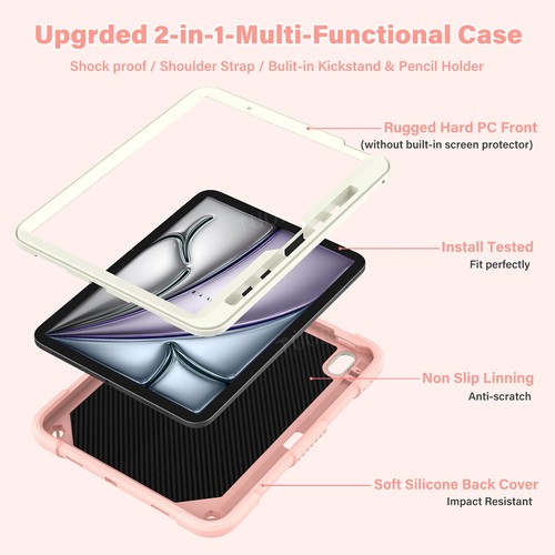 For iPad 8th 9th 10th Gen Air 5 6 Pro 11 Heavy Duty Shockproof Stand Case Cover - Picture 65 of 76