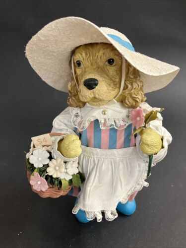 Vintage Folkcraft 1992 Possible Dreams Clothtique Londonshire Debbie Flower Dog