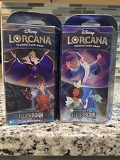 Disney Lorcana Rise of the Floodborn Starter Deck Set of 2  New Sealed