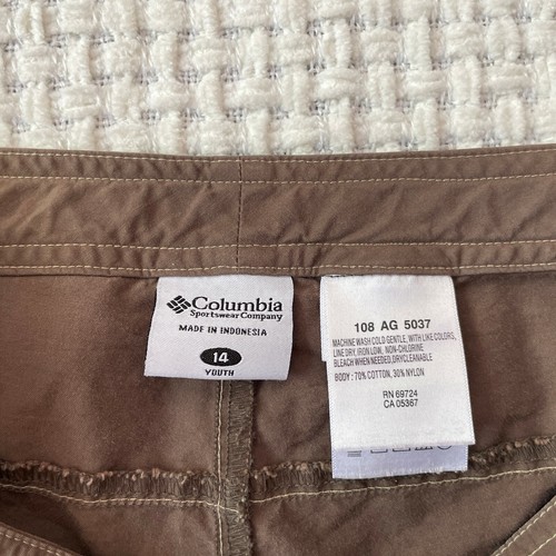 Columbia Cargo Skirt Girls Size 14 Brown Hiking Outdoor Active Pockets - Picture 6 of 10