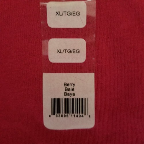 Camiseta para mujer Gildan preencogida 100 % algodón púrpura rojo baya talla XL - Imagen 6 de 11