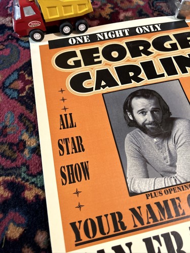 George Carlin Tour Poster Vintage 1974 Promo 17 7/8 x 12 Original? - Picture 2 of 10