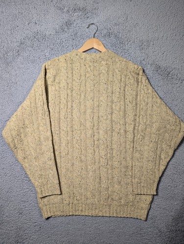 Fisherman Out Of Ireland Cable Knit Jumper Mens Medium Wool Cashmere Aran Fleck - Picture 9 of 15
