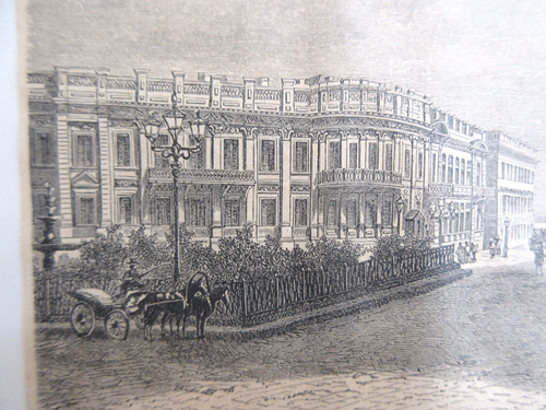 Antica stampa incisa Piazza di Caterina a Odessa Hurbert Clerget da foto - Foto 5 di 8