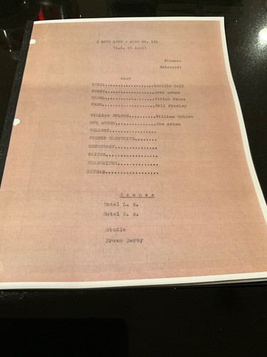 Classic script I LOVE LUCY - 1954 - LA AT LAST - Lucille Ball - William Holden
