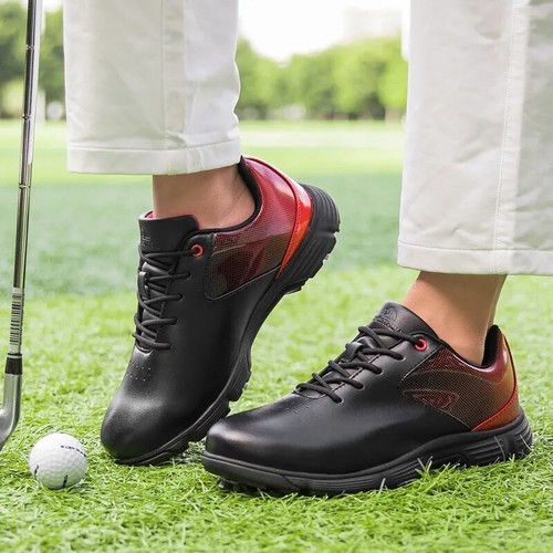 Men's Golf Spikes Shoes Waterproof Golf Sneakers Outdoor Anti Slip Walking Shoes - Picture 9 of 42