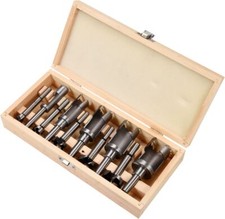 Forstnerbohrer 15-35mm Zapfenschneider Topfbohrer Ausbohr- u. Auffüllsatz 10Tlg 