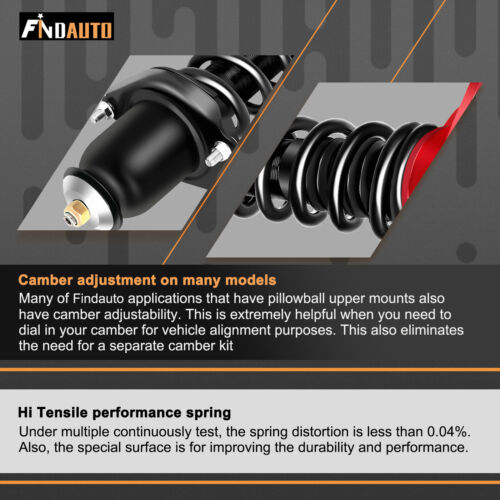 Coilovers For 2003-08 Toyota Corolla E120 E130 Suspension Springs Kit Adj Height - Picture 3 of 14